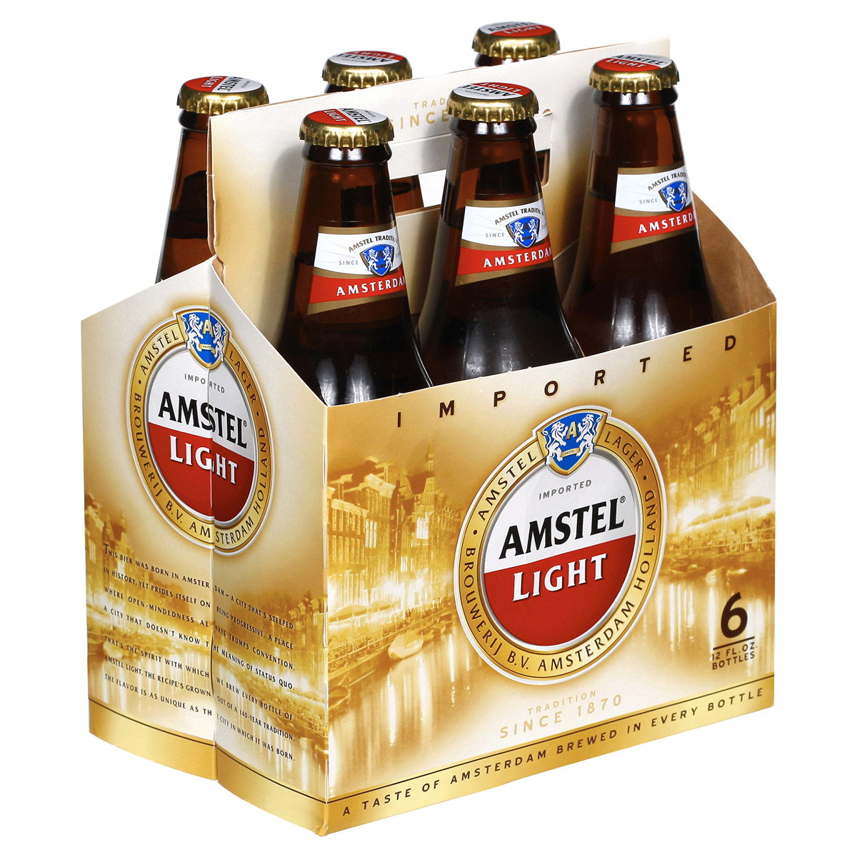 slide 5 of 10, Amstel Light Lager Beer, 6 Pack, 12 fl oz Bottles, 12 oz