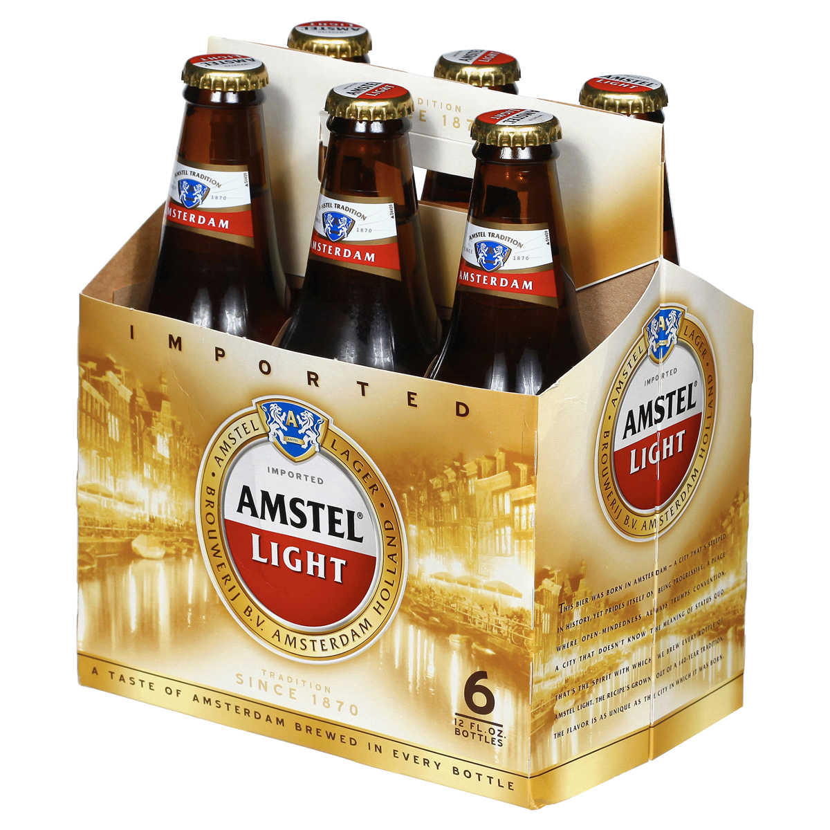 slide 6 of 10, Amstel Light Lager Beer, 6 Pack, 12 fl oz Bottles, 12 oz