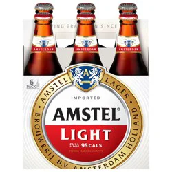 Amstel 6 Pack Lager Beer 6 - 12 fl oz Bottles