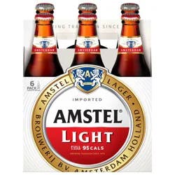 Amstel 6 Pack Lager Beer 6 - 12 fl oz Bottles