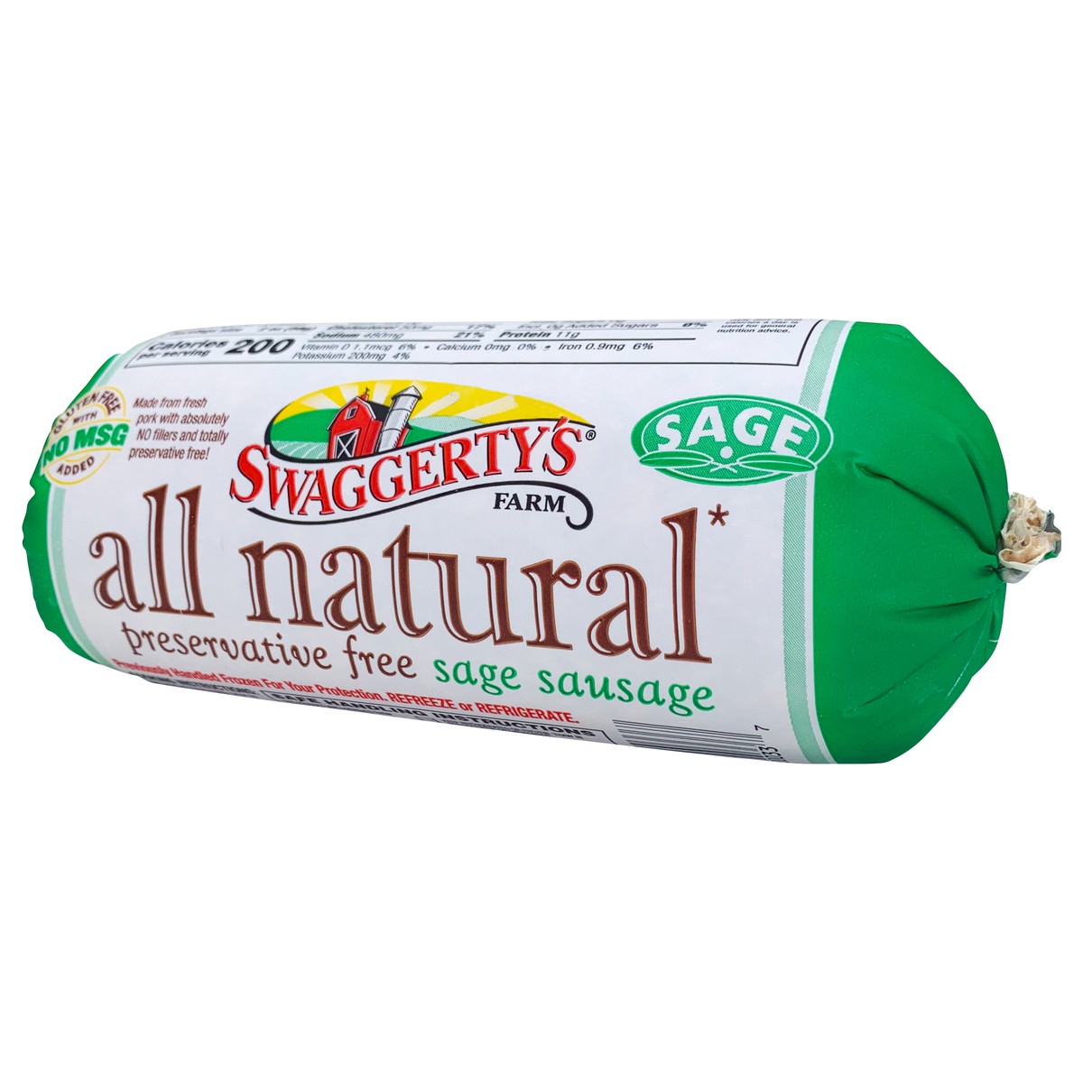 slide 6 of 8, Swaggerty's All Natural Sausage Roll Sage 16oz, 16 oz