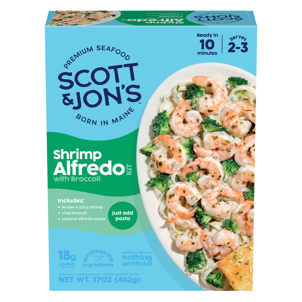 slide 2 of 4, Scott & Jon's Shrimp Alfredo 10-Minute Meal, 17 oz