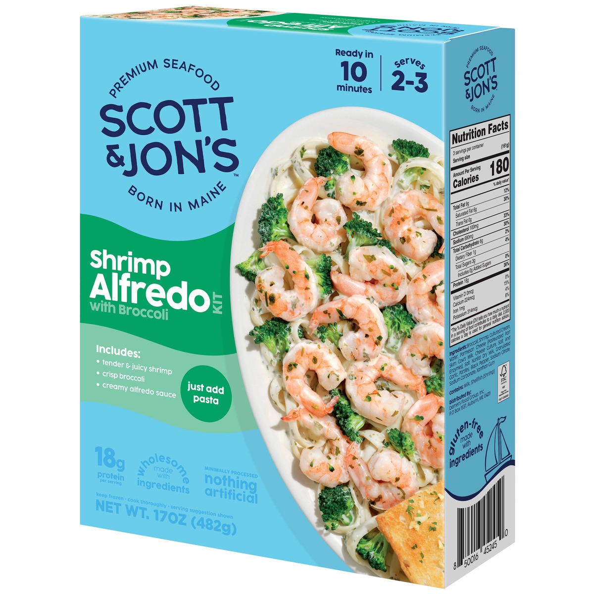 slide 4 of 4, Scott & Jon's Shrimp Alfredo 10-Minute Meal, 17 oz