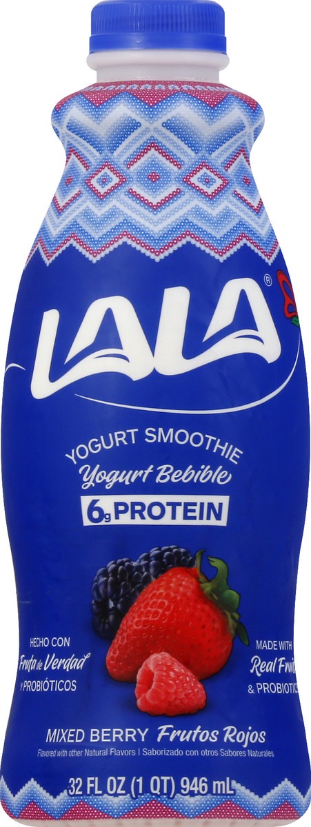 slide 6 of 9, LALA Mixed Berry Yogurt Smoothie 32 oz, 32 oz