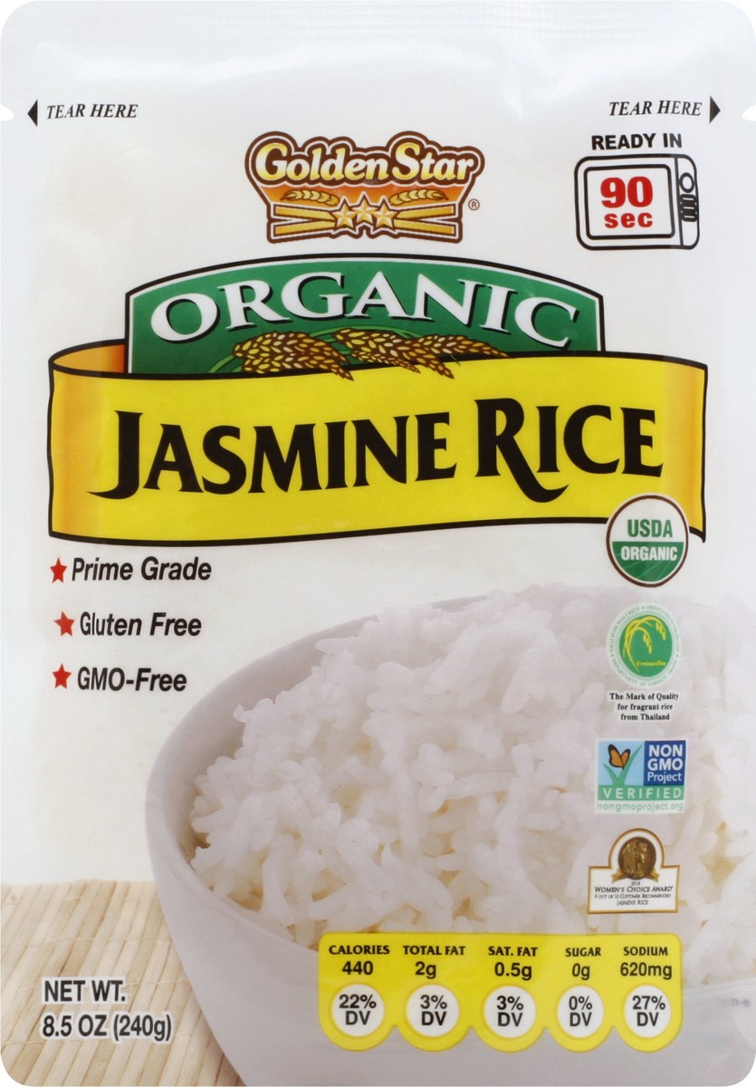 slide 4 of 9, Golden Star Ready-to-Heat Organic Thai Hom Mali Jasmine Rice- 8.5 oz, 8.5 oz
