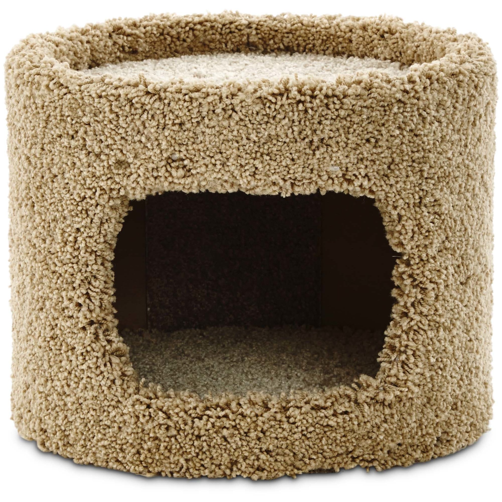 slide 1 of 1, You & Me Round Cat Condo, 10.5 in