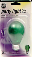 slide 1 of 1, Ge 25-Watt Party Light Bulb - Green, 1 ct