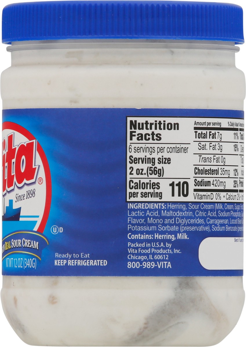 slide 2 of 13, Vita Wild Herring in Real Sour Cream 12 oz, 12 oz