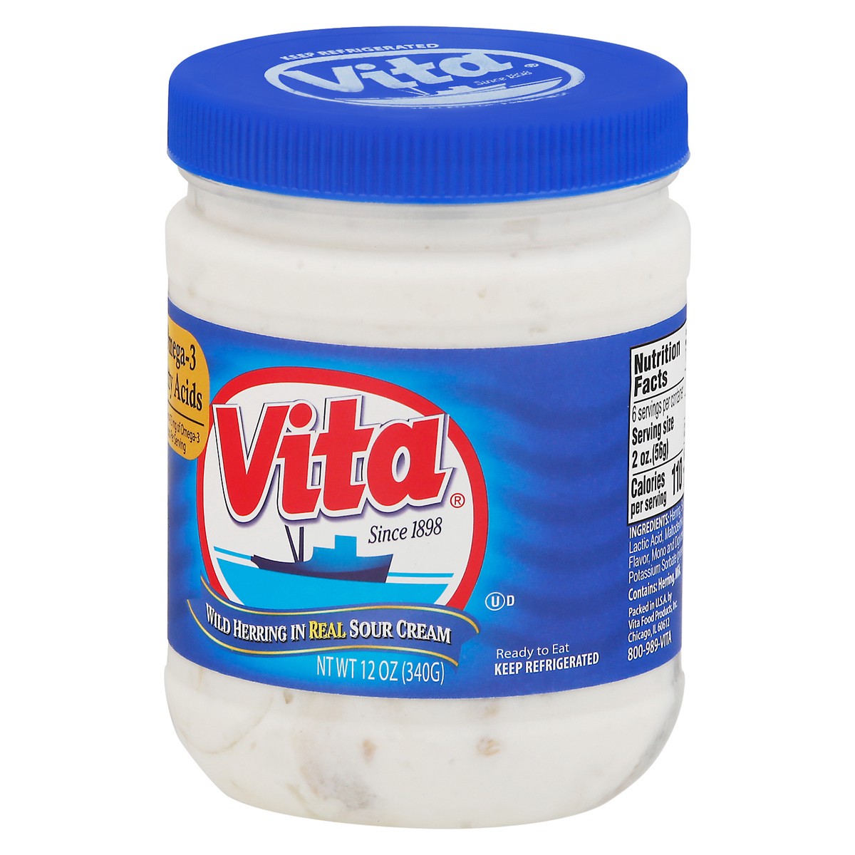 slide 4 of 13, Vita Wild Herring in Real Sour Cream 12 oz, 12 oz