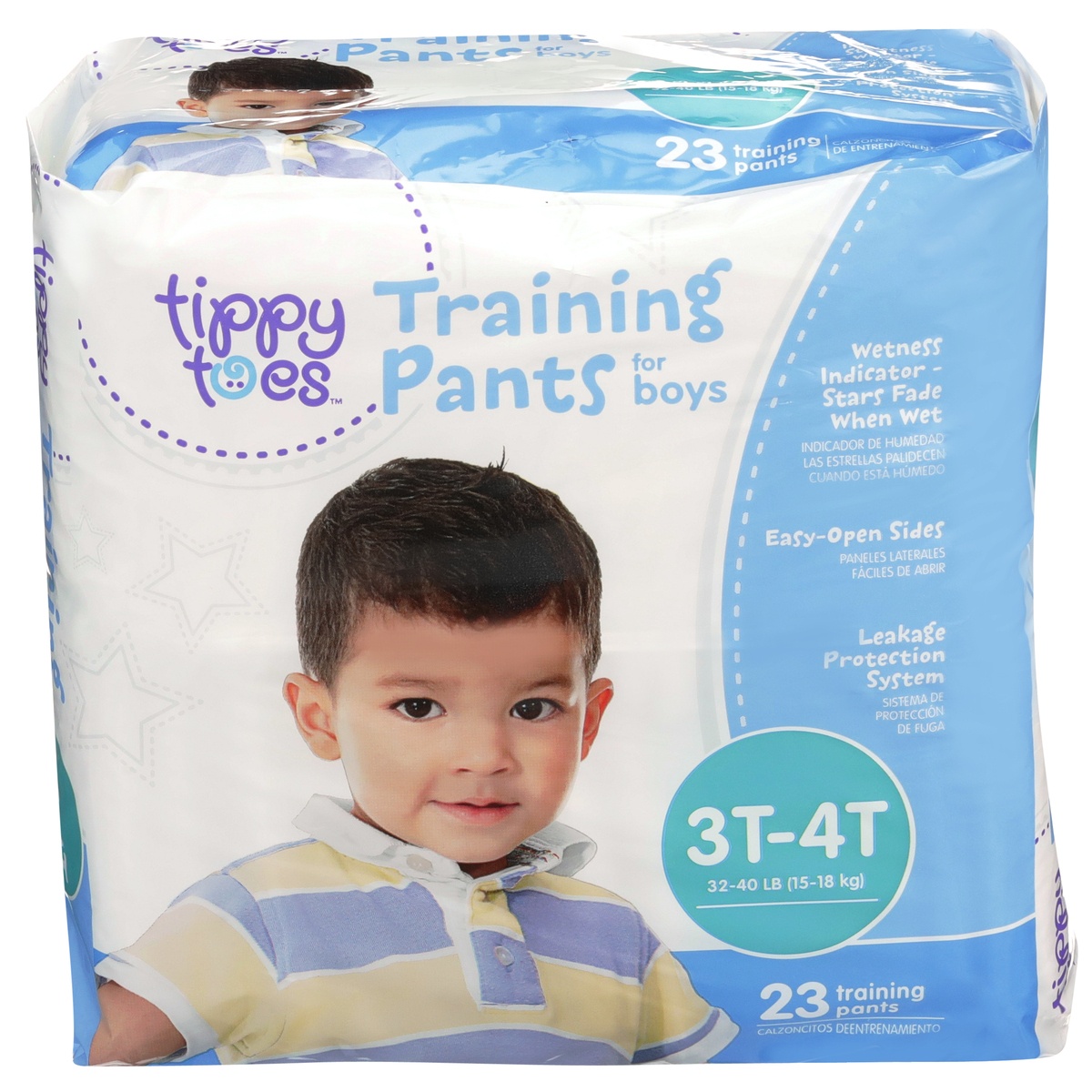 slide 1 of 1, Tippy Toes For Boys 3T-4T Jumbo Pack Training Pants, 23 ct