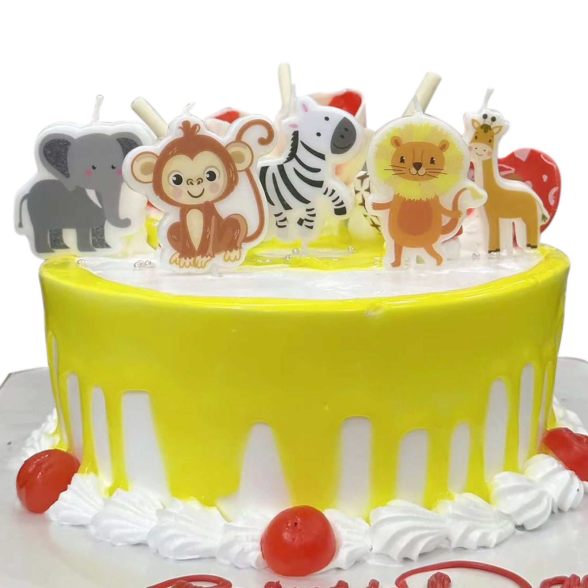 slide 3 of 7, Jungle Animals Candle Set By Celebrate It, 5 candles