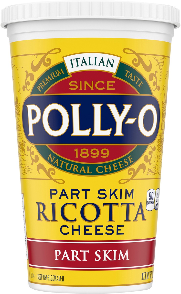 slide 1 of 11, Polly-O Cheese Part Skim Ricotta Cheese 32 oz. Tub, 32 oz