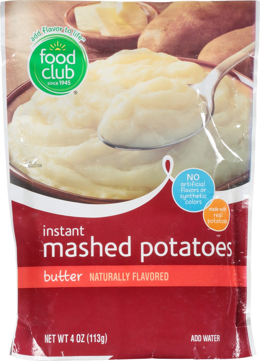 slide 9 of 10, Food Club Instant Mashed Potatoes, Butter, 4 oz