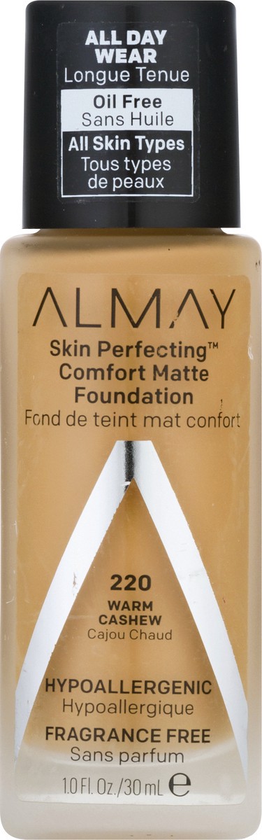 slide 11 of 12, Almay Skin Perfecting Comfort Matte Foundation, Warm Cashew, 1 oz