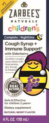 slide 1 of 1, Zarbee's Naturals Child Immune Cough Syrup, 4 fl oz
