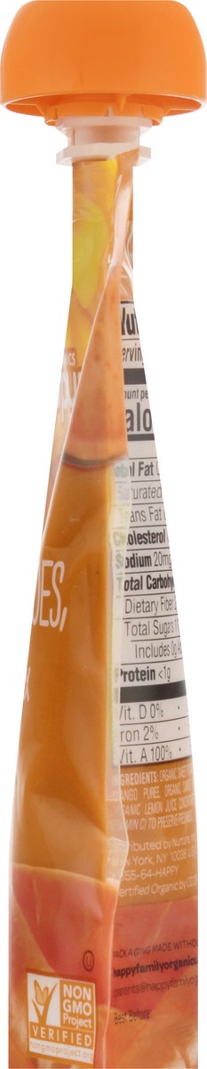 slide 5 of 9, Happy Baby Organics Clearly Crafted Stage 2 Sweet Potatoes, Mangos & Carrots Pouch 4oz UNIT, 4 oz