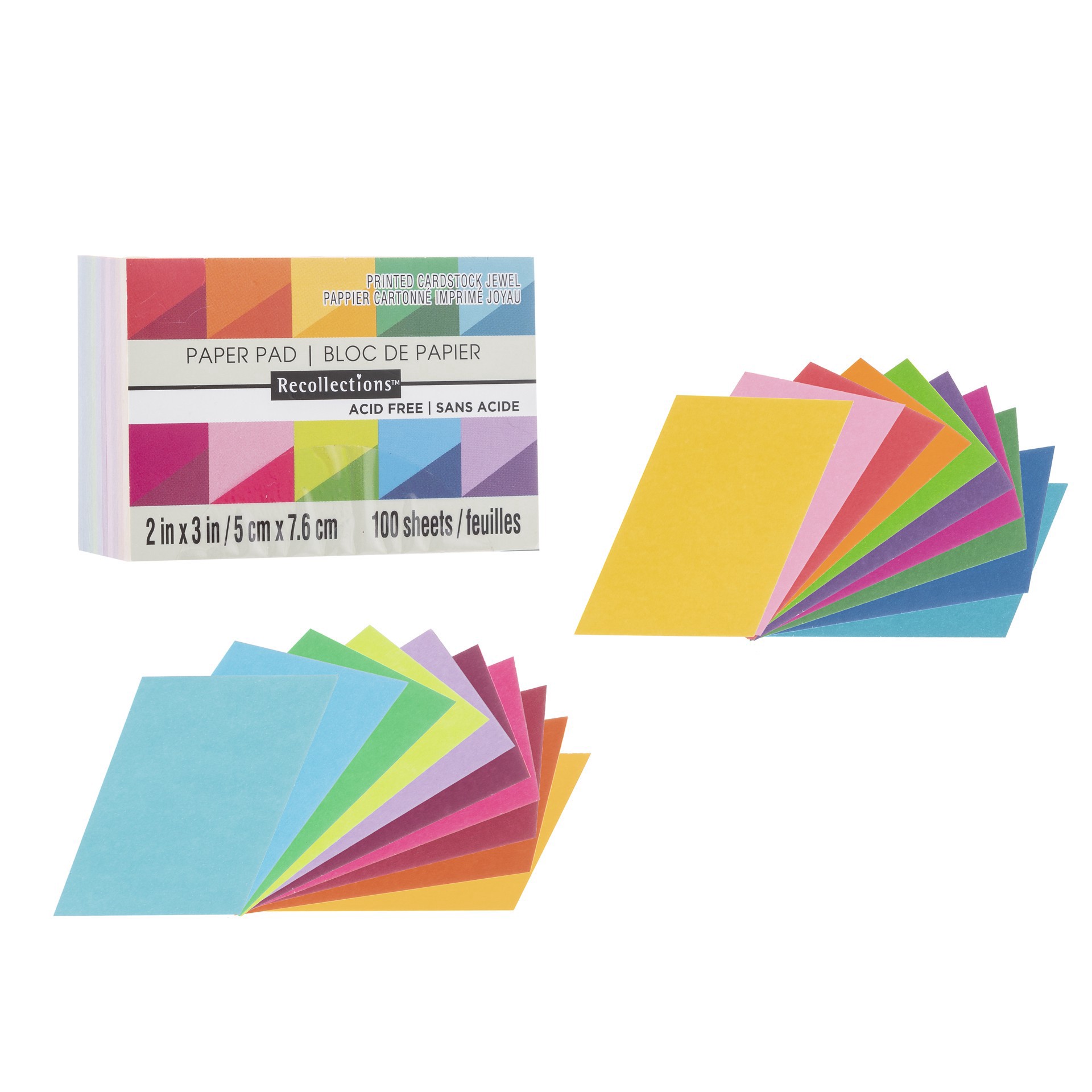 slide 3 of 3, Jewel 2" X 3" Cardstock Paper By Recollections, 100 Sheets, 2 in x 3 in