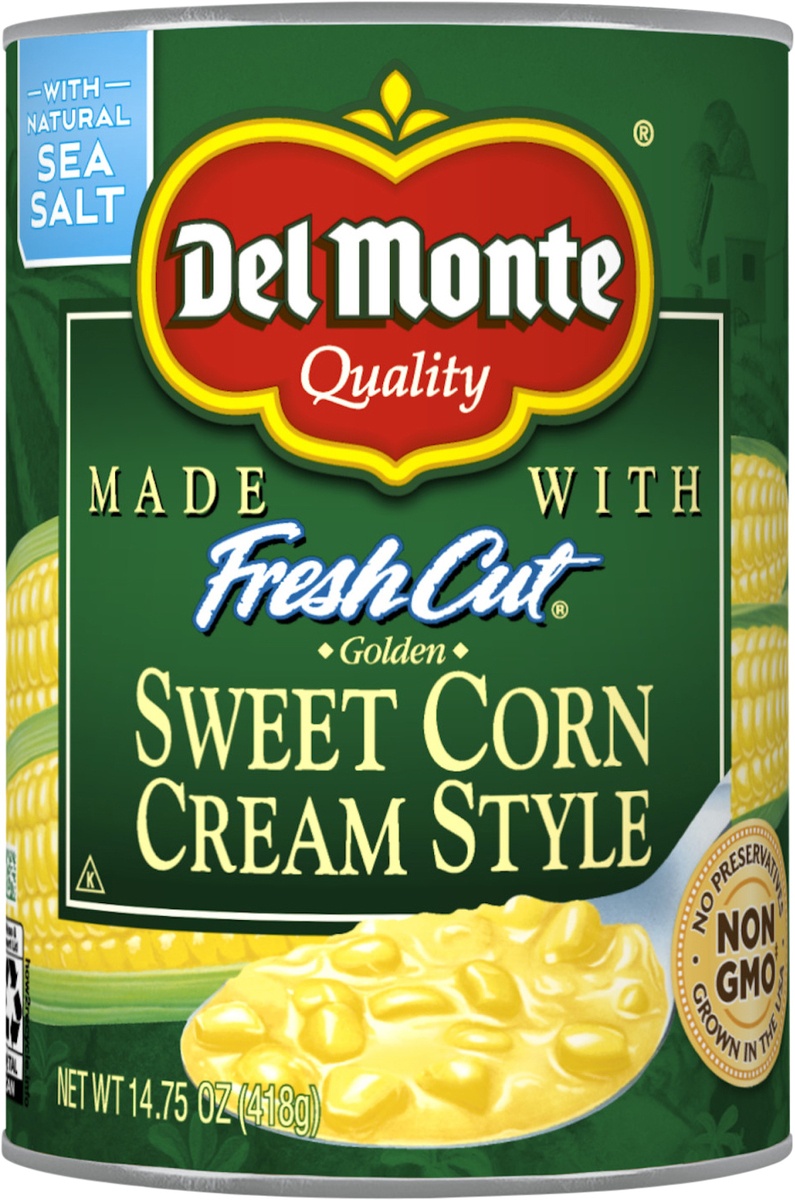 slide 5 of 7, Del Monte Fresh Cut Golden Sweet Canned Cream Corn, Canned Vegetables, 14.75 oz