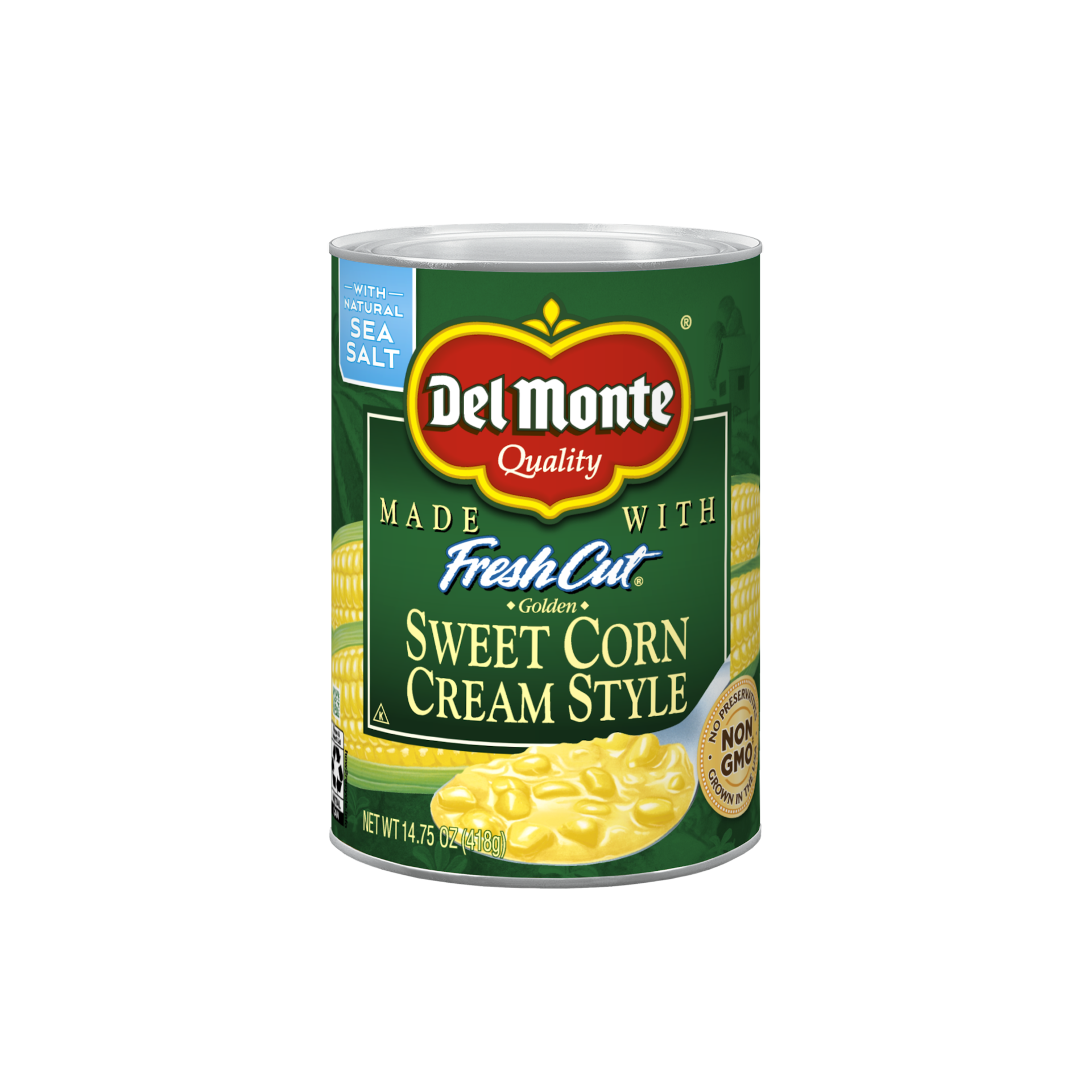 slide 1 of 7, Del Monte Fresh Cut Golden Sweet Canned Cream Corn, Canned Vegetables, 14.75 oz