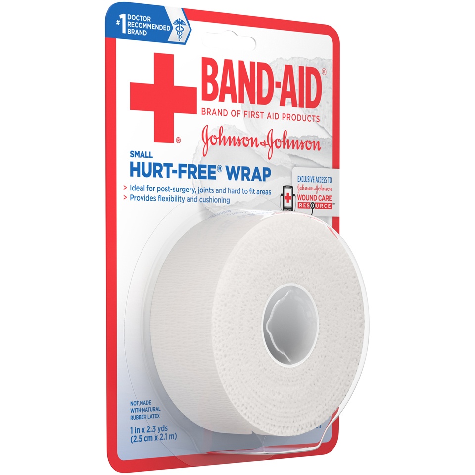 slide 2 of 6, Johnson & Johnson Band-Aid 1 in.Hurt-Free Wrap, 2.3 yd