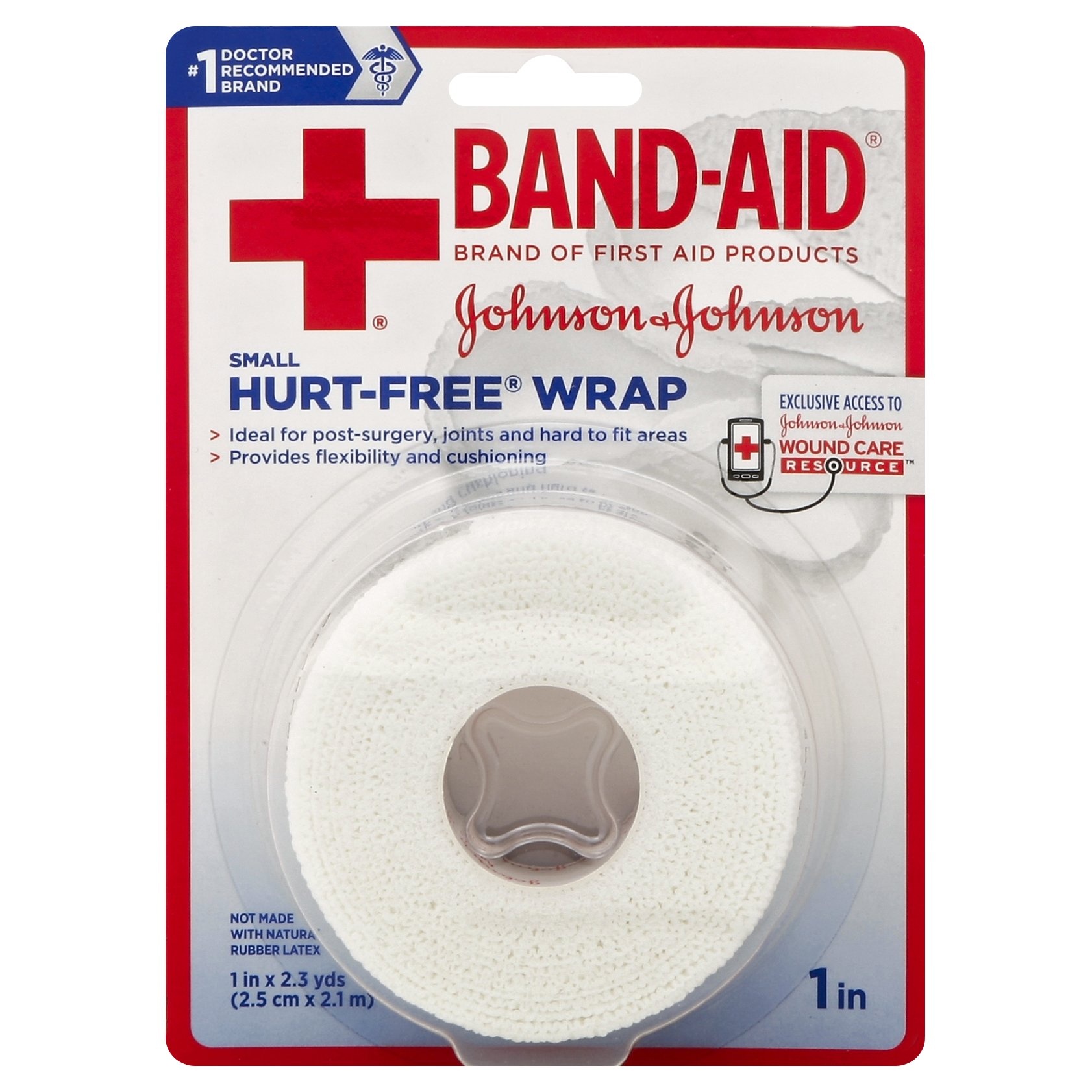 slide 1 of 6, Johnson & Johnson Band-Aid 1 in.Hurt-Free Wrap, 2.3 yd