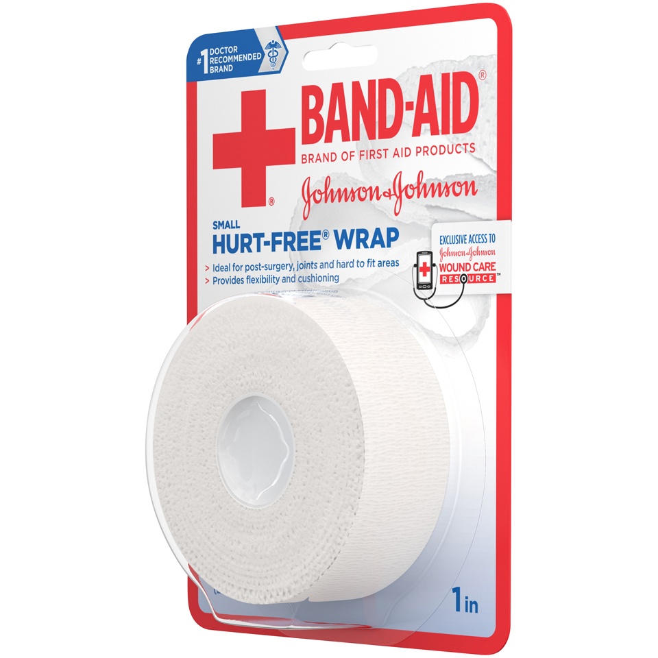 slide 3 of 6, Johnson & Johnson Band-Aid 1 in.Hurt-Free Wrap, 2.3 yd