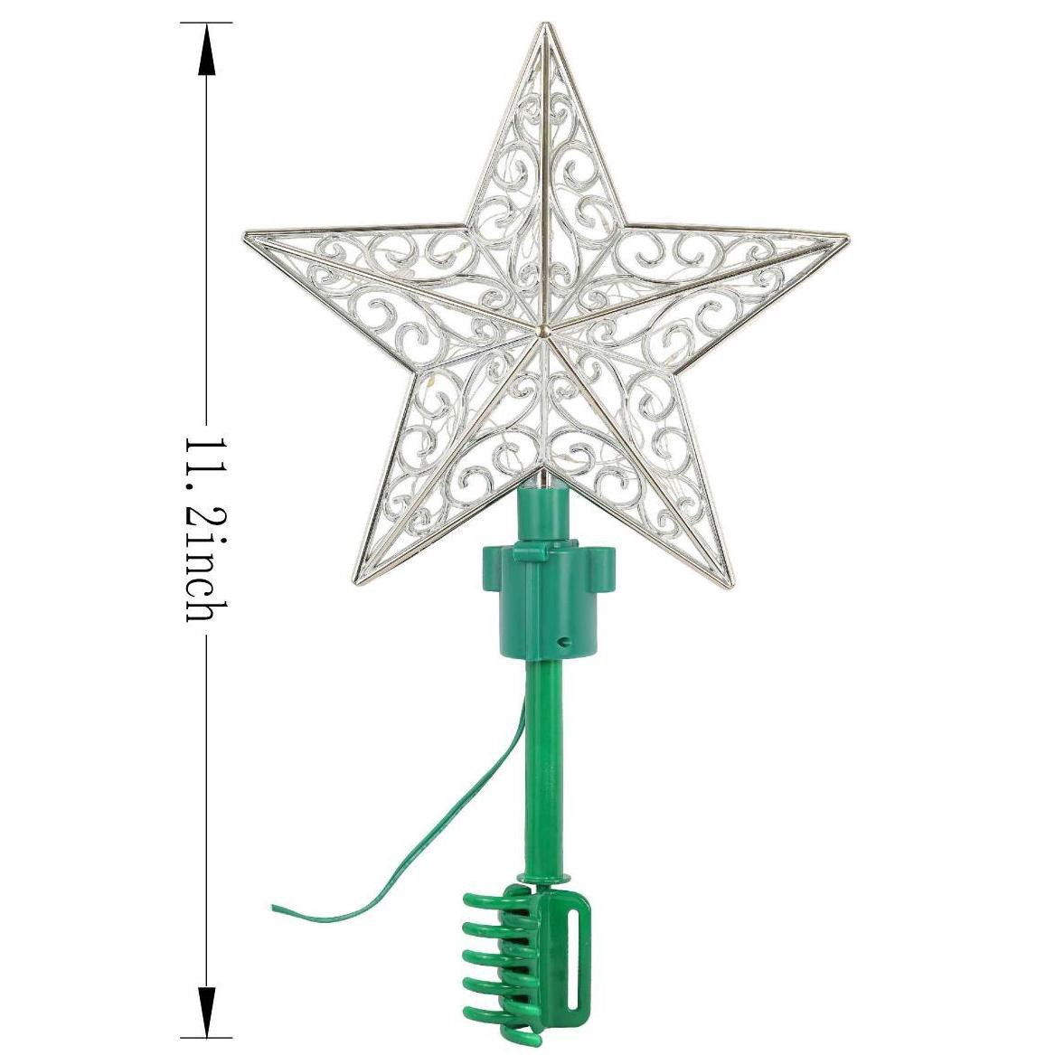 slide 2 of 3, 11" Multicolor Rotating Star Lighted Tree Topper By Ashland, 11 in