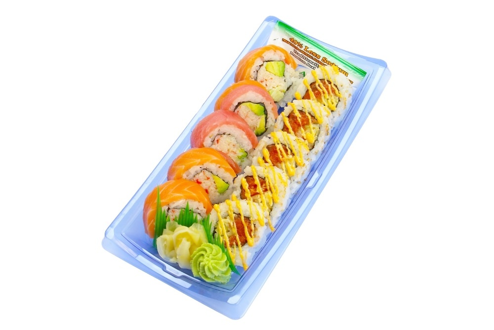 slide 1 of 1, Rainbow & Spicy Tuna Roll Combo, 8.1 oz