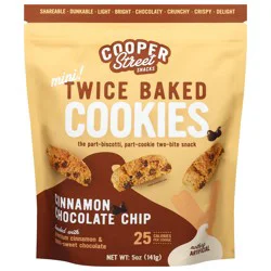 Cooper Street Cookies Cookies Twice Baked Cinnamon Chocolate Chip Mini Cookies 5 oz