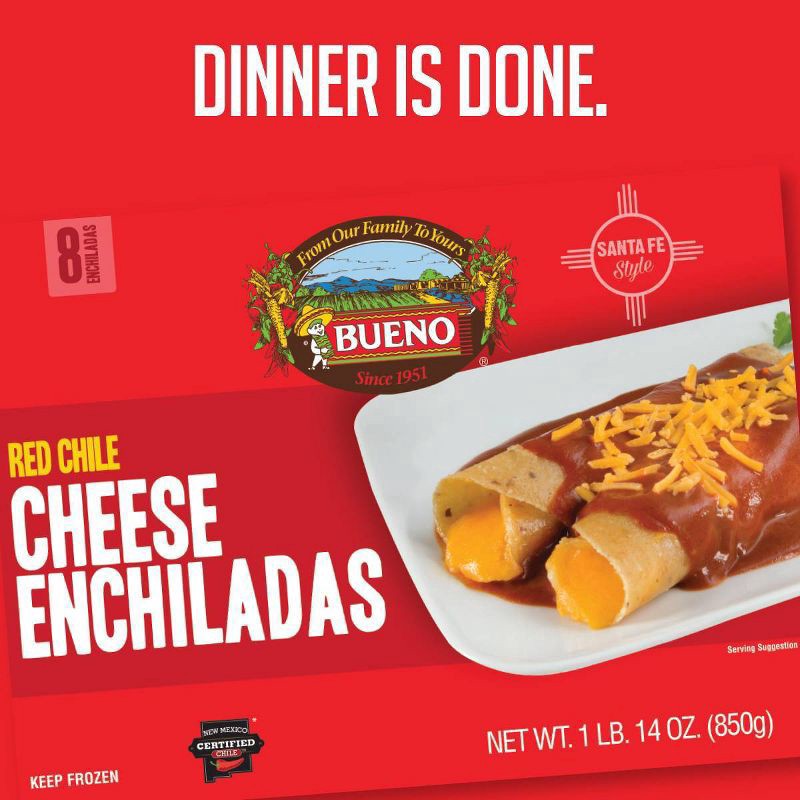 slide 2 of 2, Bueno Foods Bueno Frozen Red Chile Cheese Frozen Enchiladas - 9oz, 9 oz