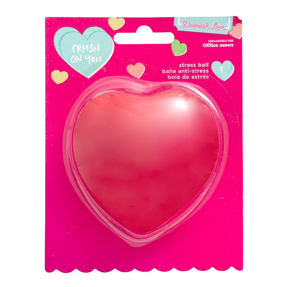 slide 1 of 1, American Crafts Damask Love Valentine's Day Stress Ball, 5-3/16''H X 4-1/8''W X 2-1/2''D, Red, 1 ct