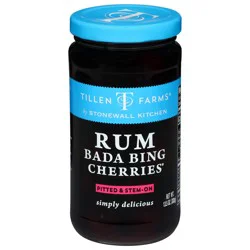 Tillen Farms Pitted & Stem-On Bada Bing Rum Cherries 13.5 oz