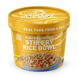 RollinGreens Plant-Based Chicken Stir Fry Rice Bowl