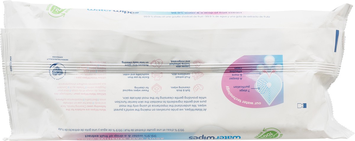 slide 11 of 12, WaterWipes 99.9% Water Based & Hypoallergenic Adult Wipes for Sensitive Skin, 30 ct
