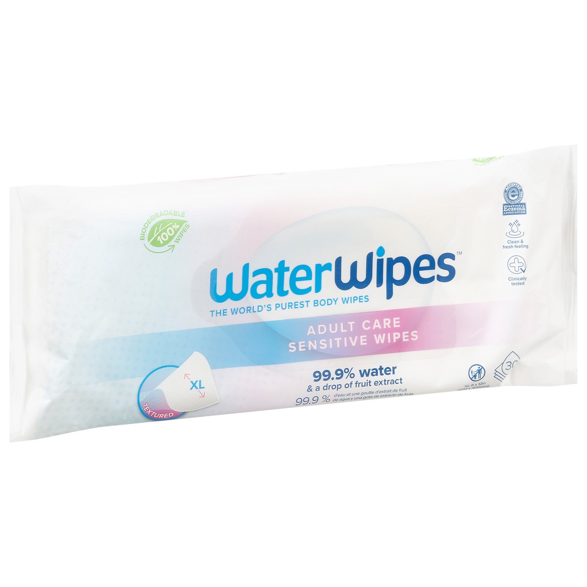 slide 8 of 12, WaterWipes 99.9% Water Based & Hypoallergenic Adult Wipes for Sensitive Skin, 30 ct