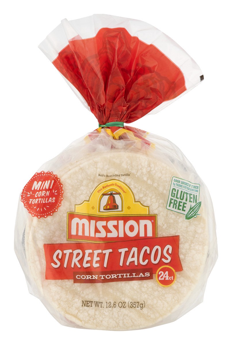 slide 1 of 17, Mission White Corn Tortillas, Street Taco Size, 24 Count, 12.6 oz