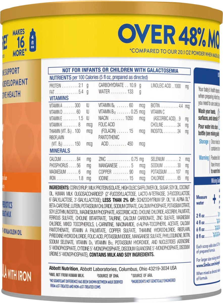 slide 3 of 10, Abbott Similac Milk-Based Powder Sensitive 360 Total Care Infant Formula with Iron 30.2 oz, 30.2 oz