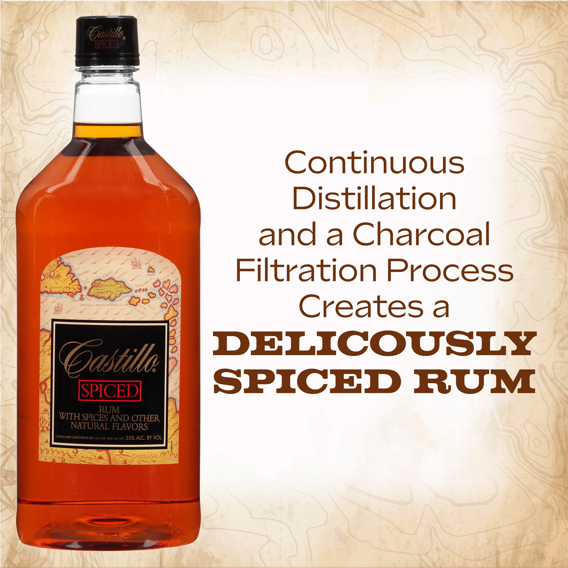 slide 5 of 5, Castillo Spiced Rum 35% 175Cl/1.75L, 1.75 liter