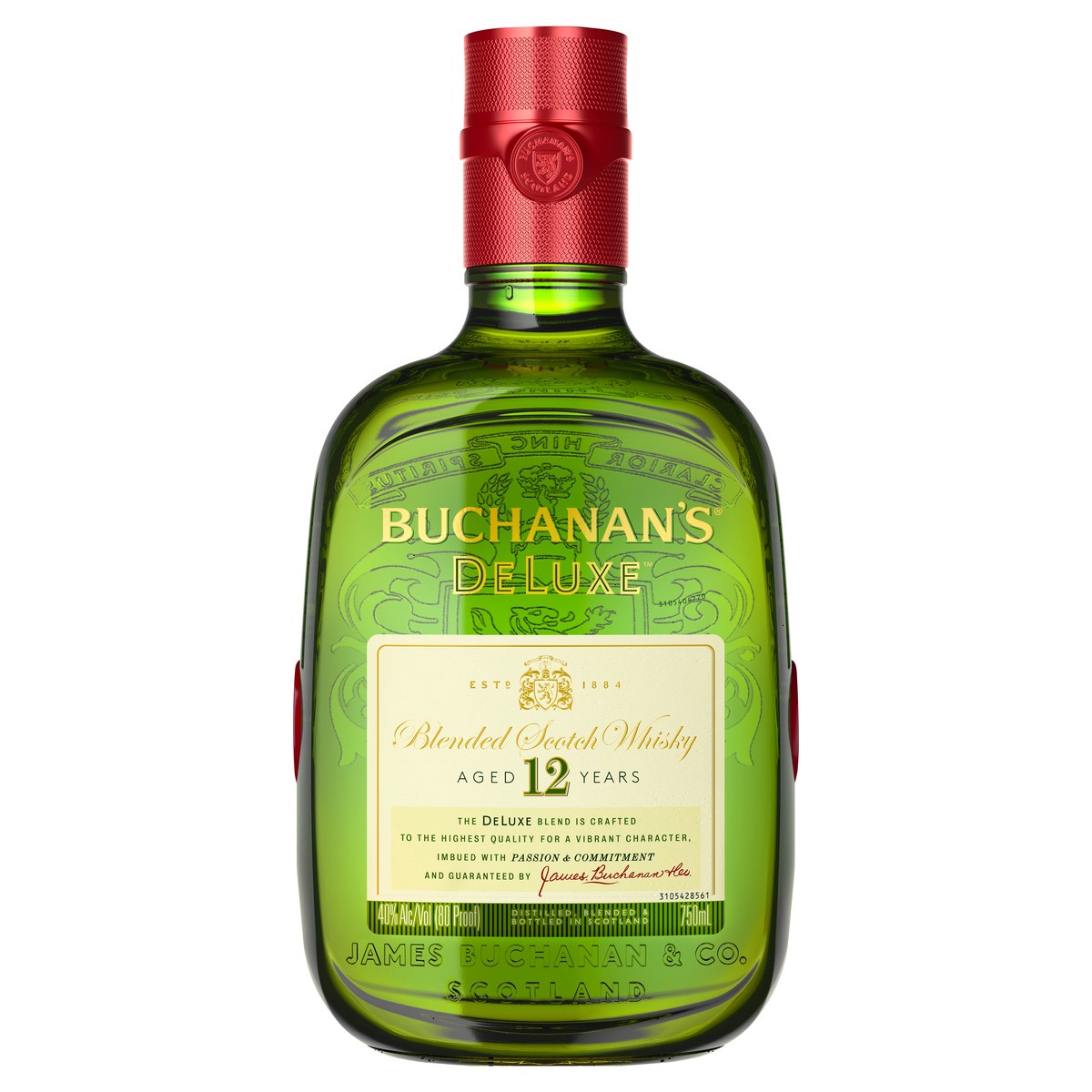slide 1 of 1, Buchannan's 12 Year Scotch Bottle, 750 ml