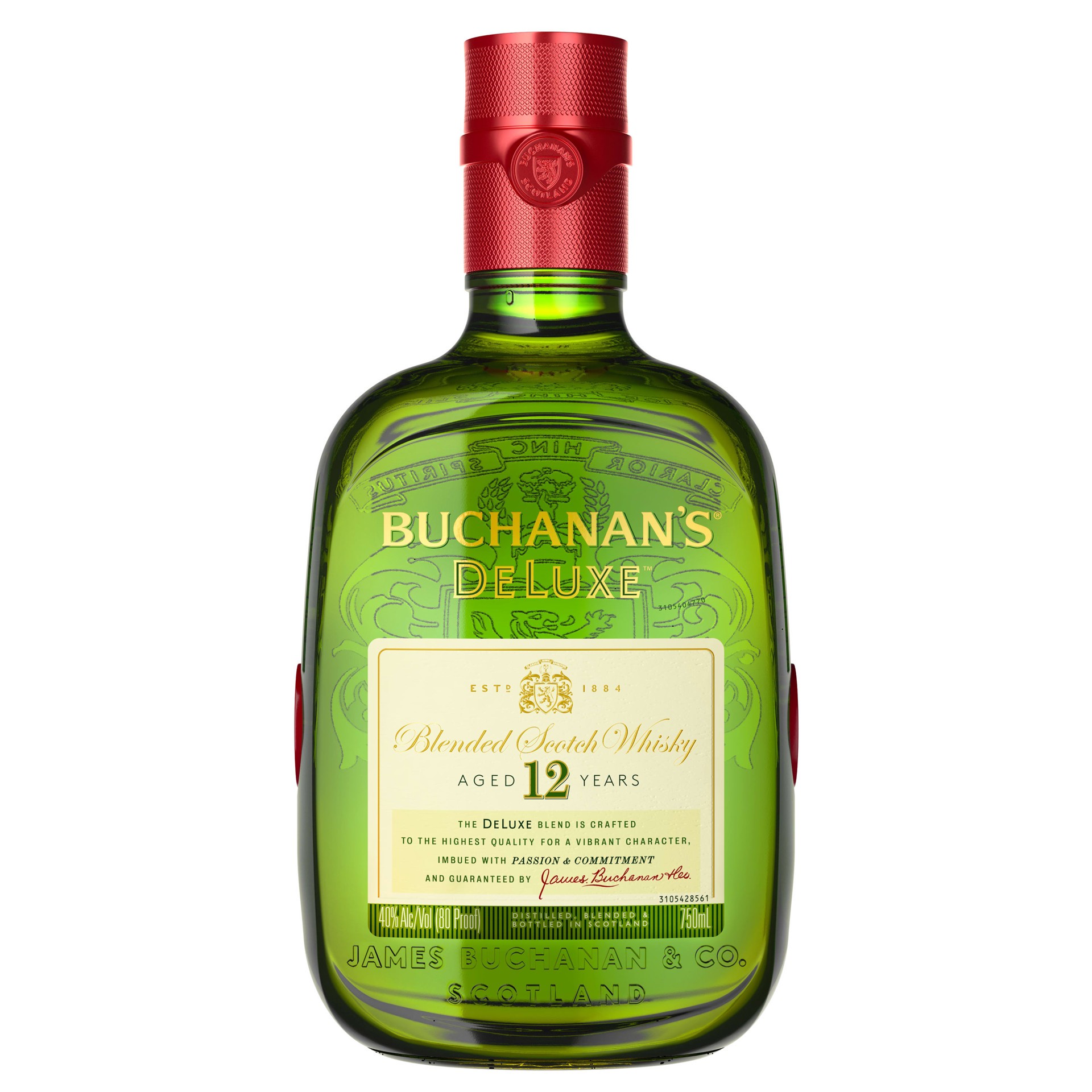 slide 1 of 2, Buchanan's DeLuxe Aged 12 Years Blended Scotch Whisky, 750 mL, 750 ml