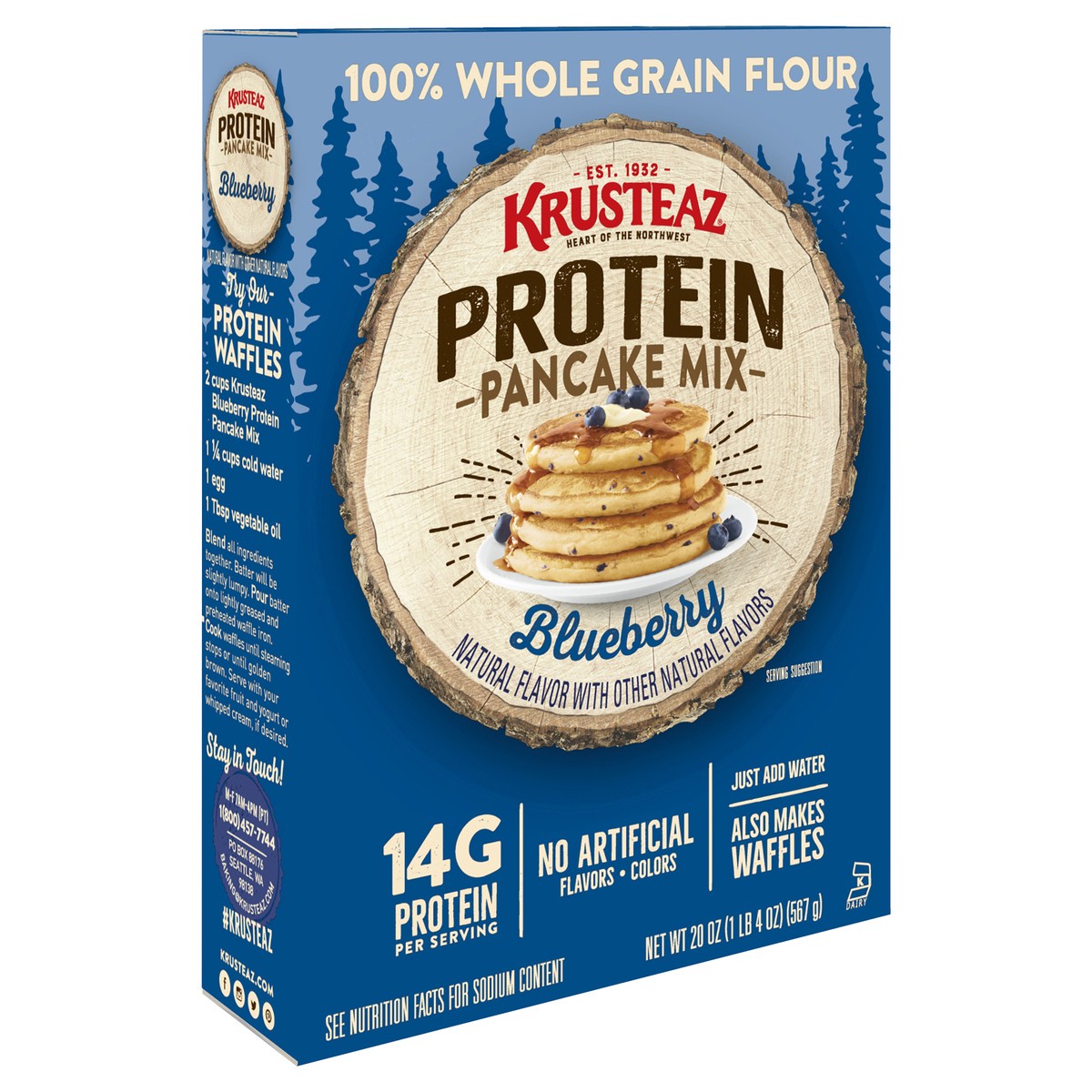 slide 2 of 7, Krusteaz Pancake Mix, 20 oz