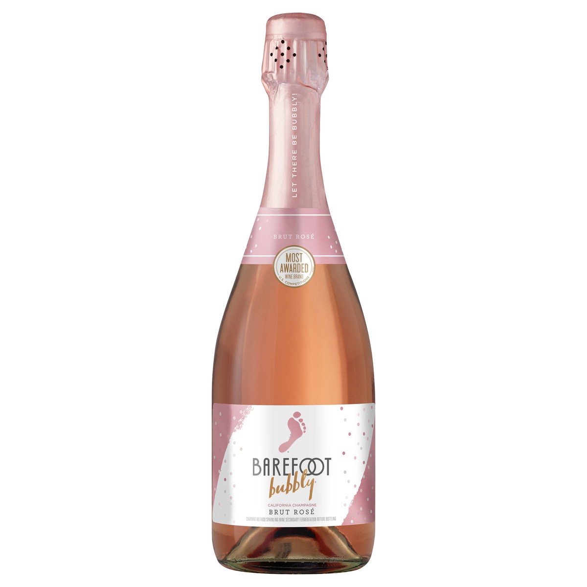 slide 1 of 3, Barefoot Bubbly Brut Rosé Champagne Sparkling Wine 750ml, 750 ml
