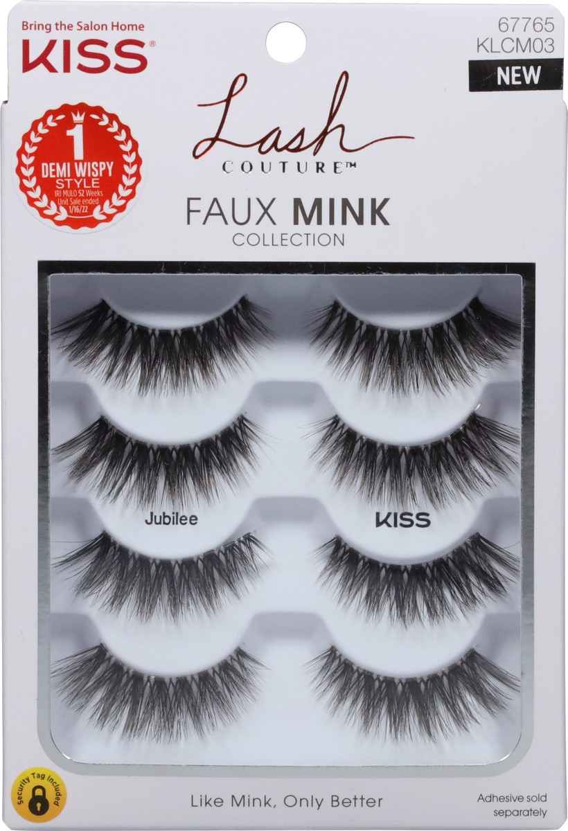 slide 6 of 9, KISS Lash Couture Faux Mink False Eyelashes, Jubilee Multipack, 4 Pairs, 1 ct