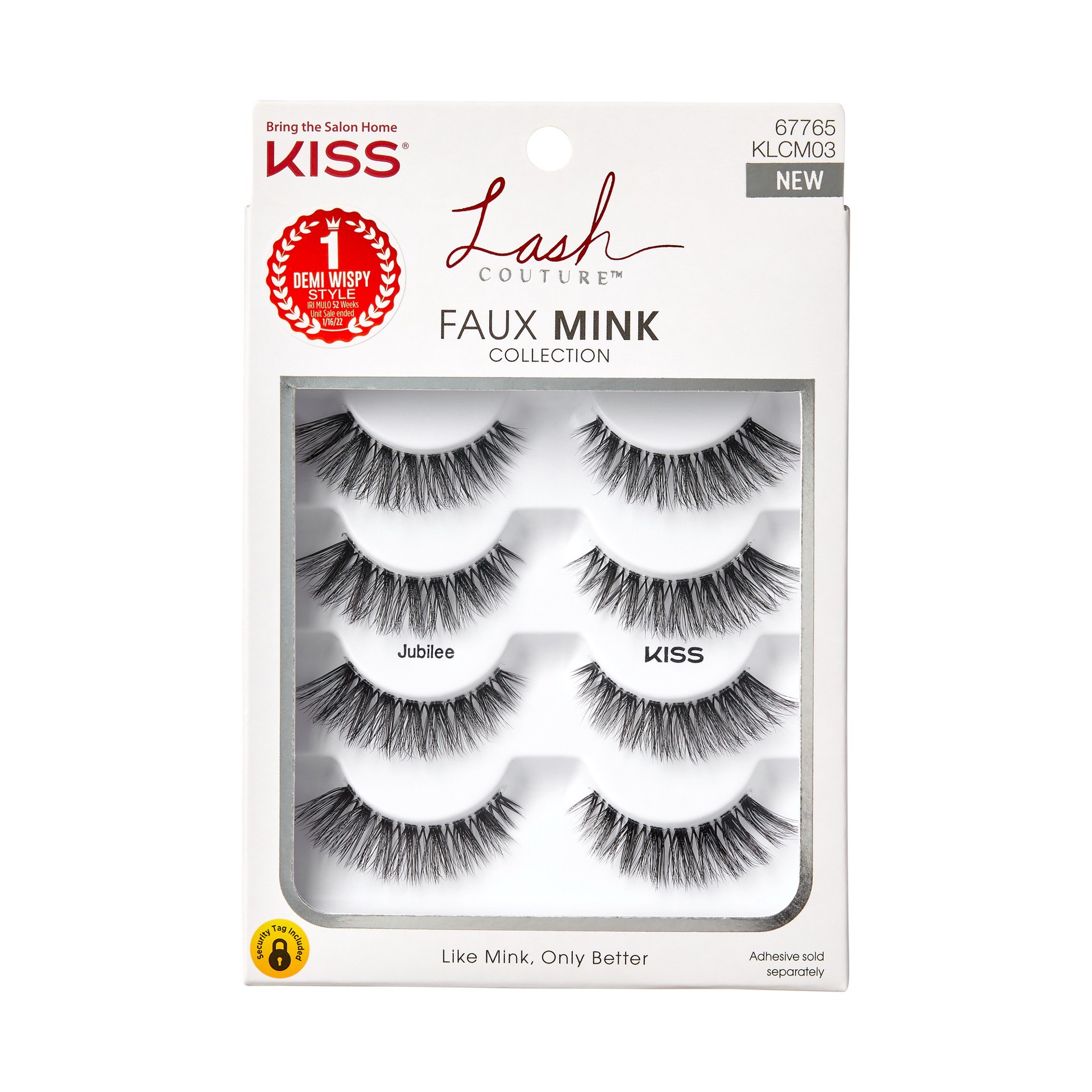 slide 1 of 9, KISS Lash Couture Faux Mink False Eyelashes, Jubilee Multipack, 4 Pairs, 1 ct