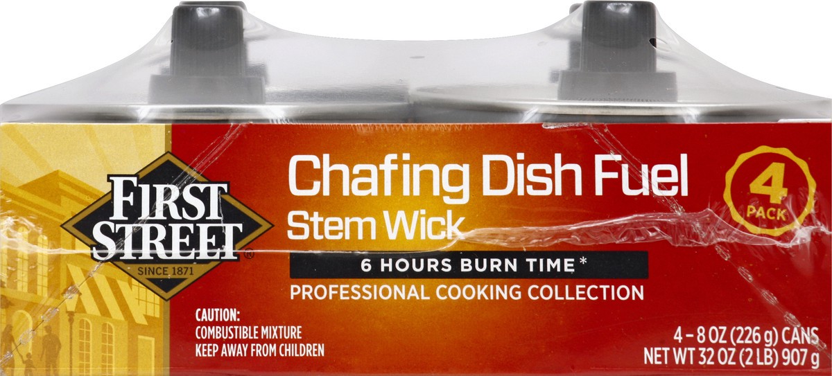 slide 6 of 6, First Street Chafing Fuel With Wick 6 Hour, 4 x 7.14 oz