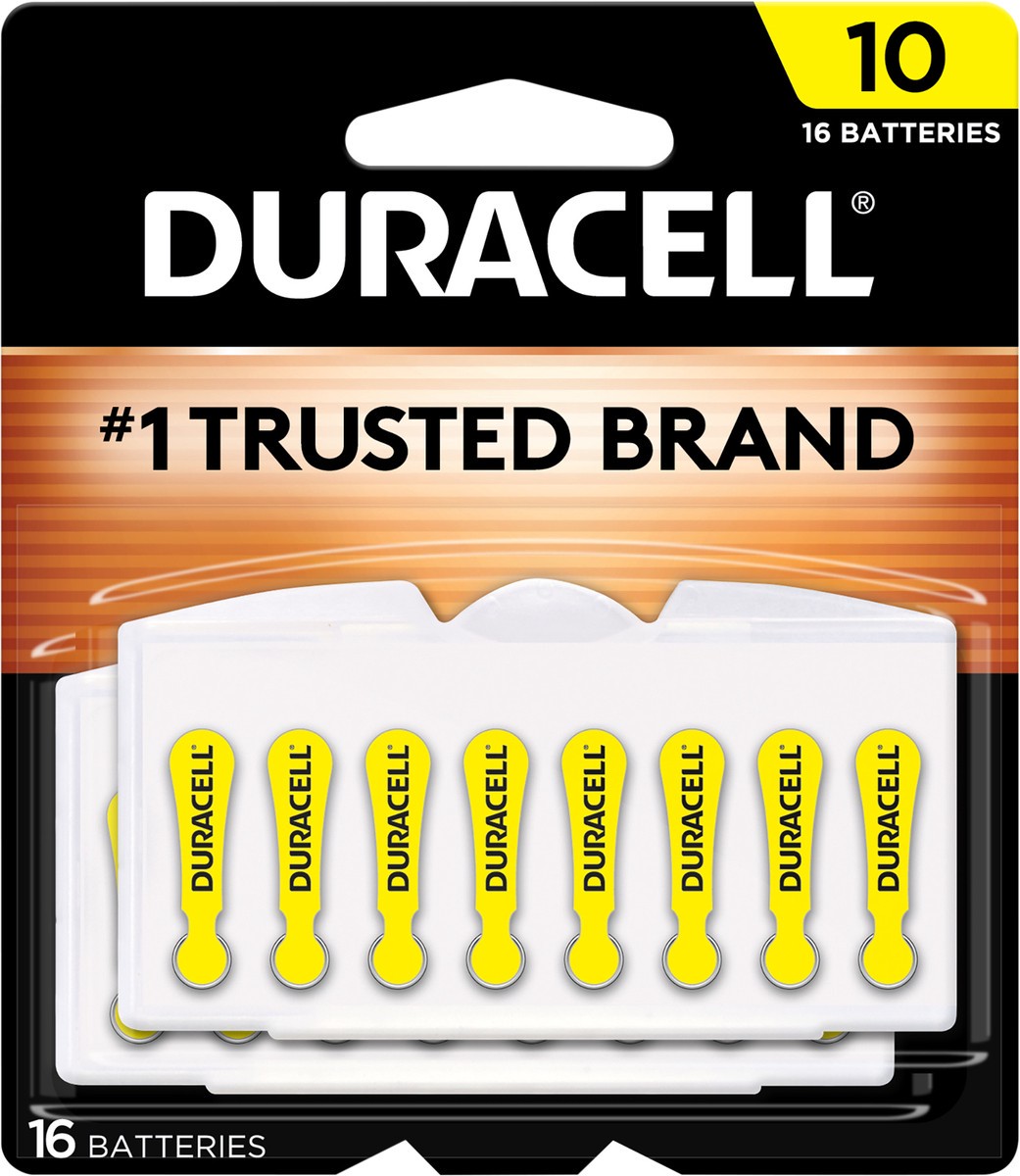 slide 3 of 3, Duracell Hearing Aid Size 10 Batteries, 16 ct