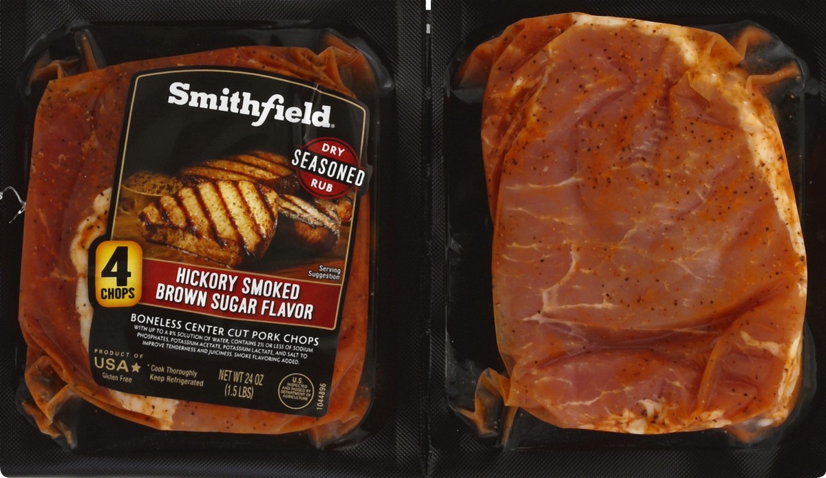 slide 3 of 5, Smithfield Brown Sugar Boneless Center Cut Chops, 24 oz