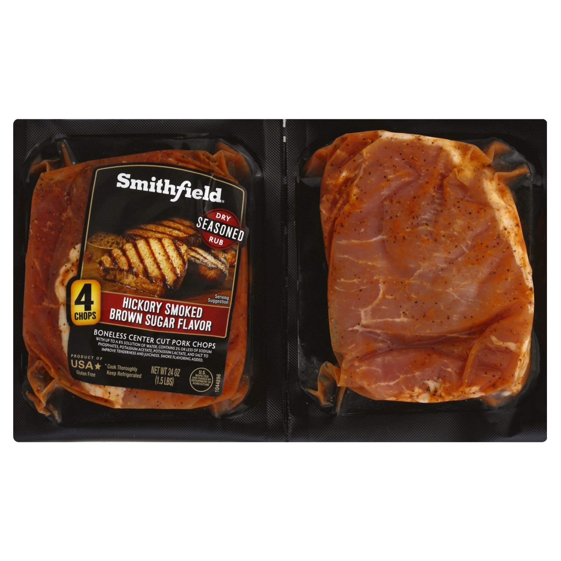 slide 1 of 5, Smithfield Brown Sugar Boneless Center Cut Chops, 24 oz