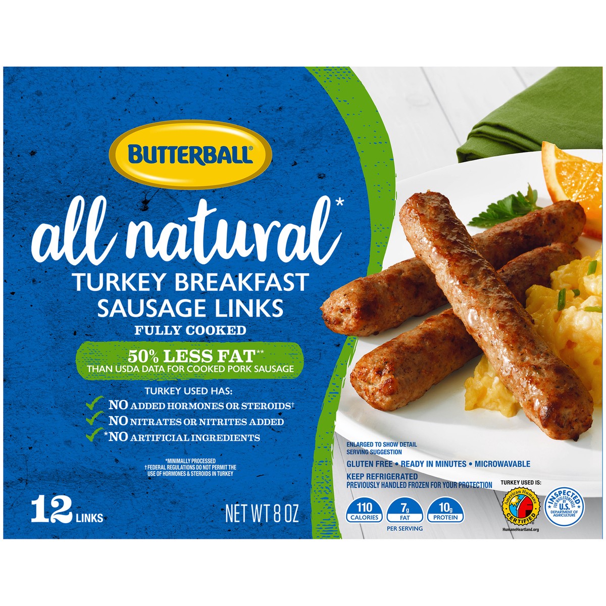 slide 1 of 13, Butterball Turkey Sausage Links, 12 ct; 8 oz