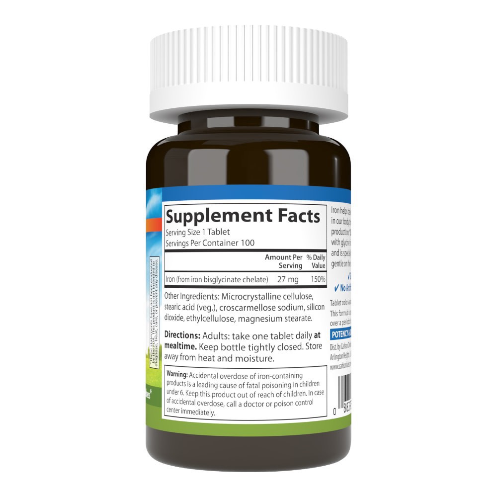 slide 3 of 3, Carlson Chelated Iron, 100 ct